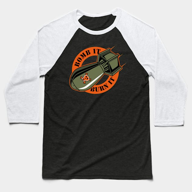 BOMB IT CARTOON Baseball T-Shirt by beanbeardy